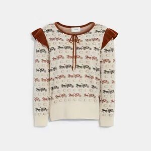 NWT COACH Ruffle Sweater